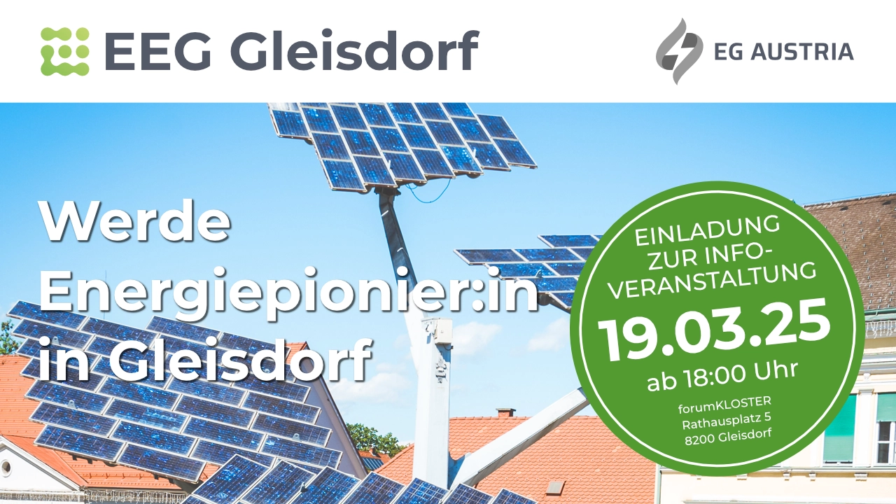 EEG Gleisdorf, Ankündigung Informationsabend