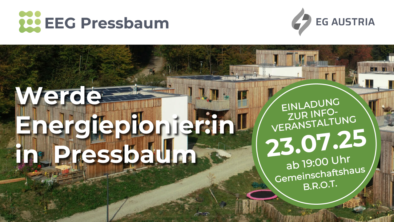 EEG Pressbaum, Ankündigung Informationsabend