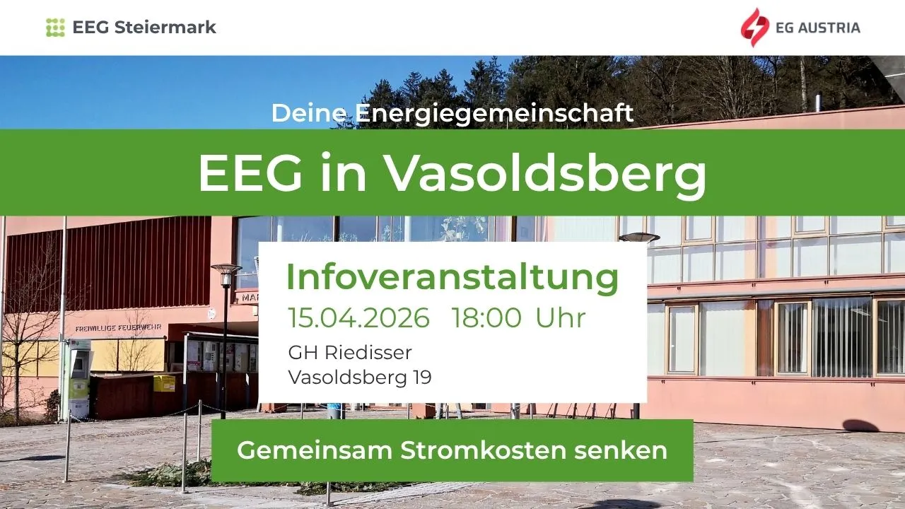EEG Vasoldsberg, Ankündigung Informationsabend