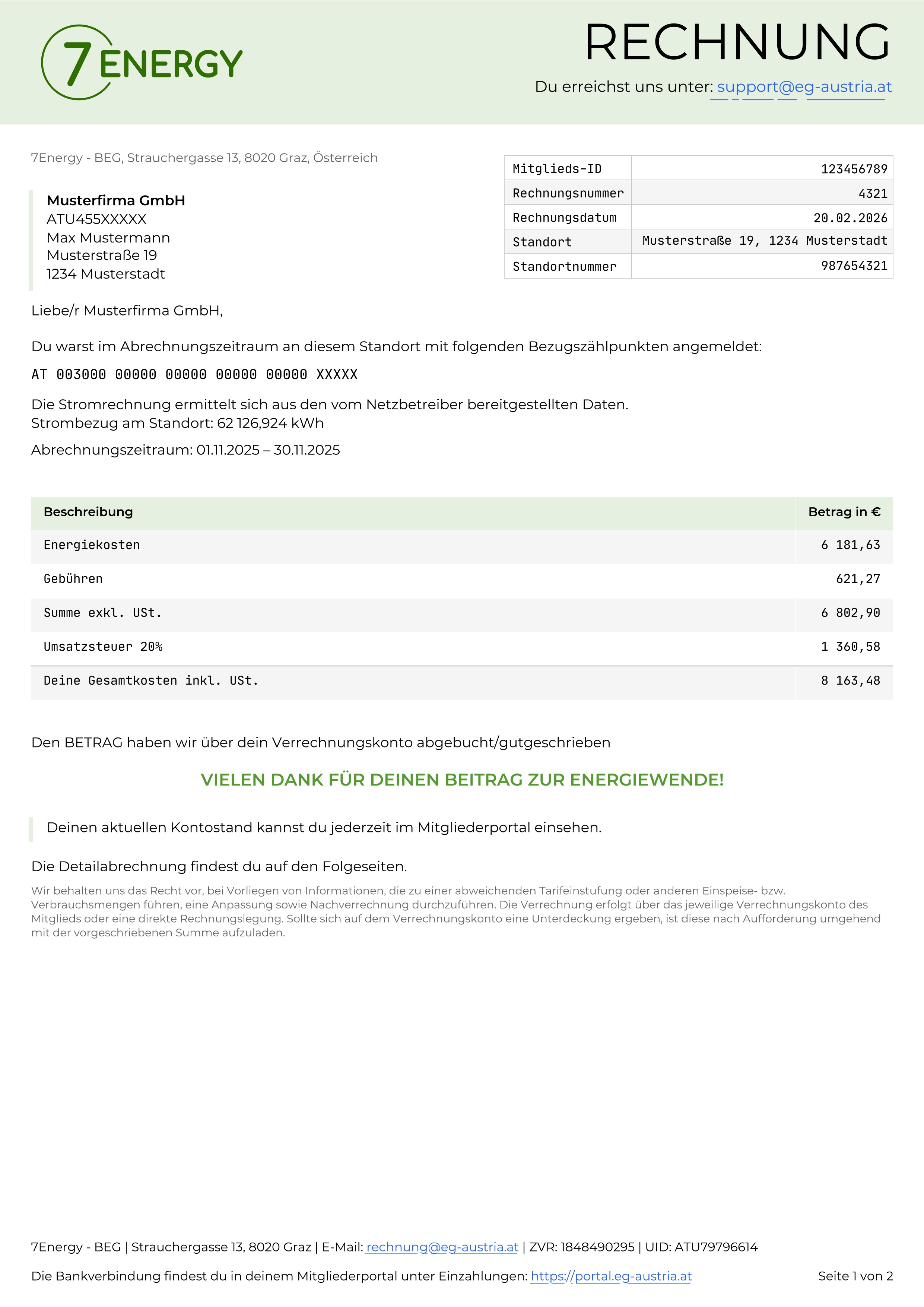 Neues Rechnungsformat